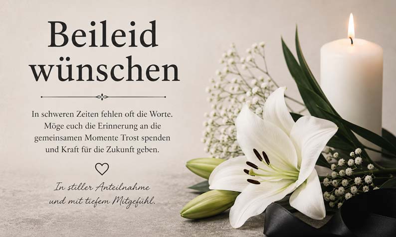 Beileid wünschen: Einfühlsame Worte und passende Formulierungen für jede Trauersituation